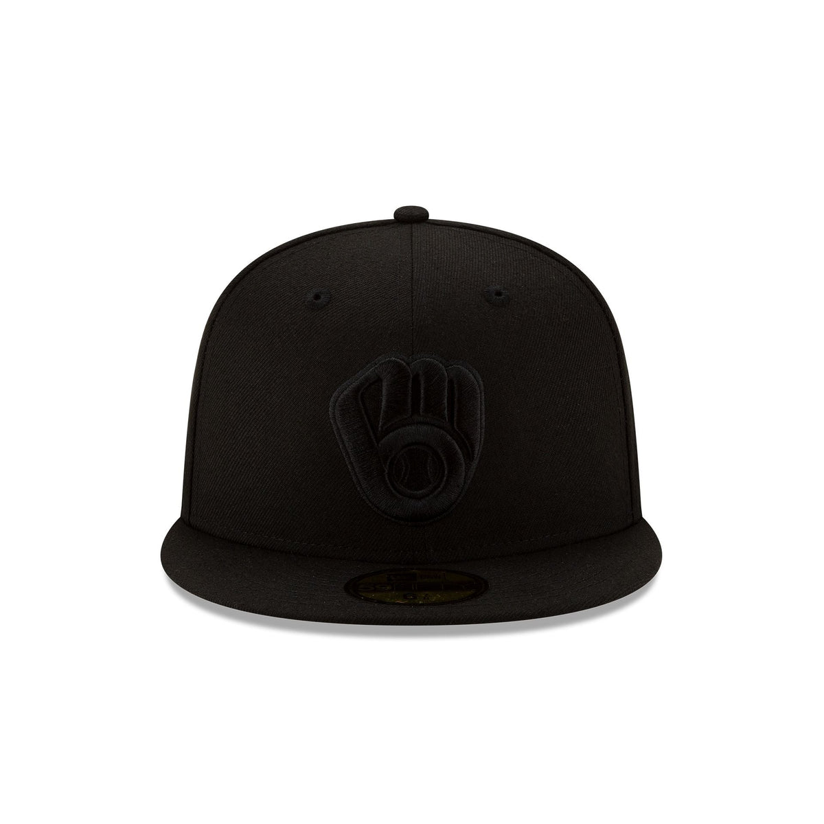 Milwaukee Brewers Black on Black 59FIFTY Fitted Hat