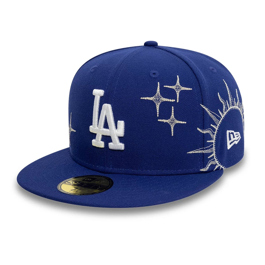 LA Dodgers MLB Zodiac Dark Blue 59FIFTY Fitted Cap