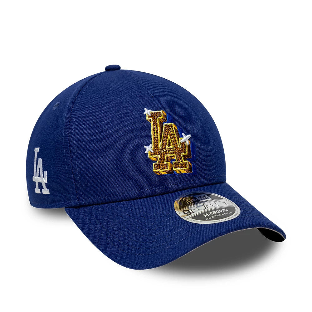 LA Dodgers MLB Emblem Dark Blue 9FORTY M-Crown A-Frame Adjustable Cap