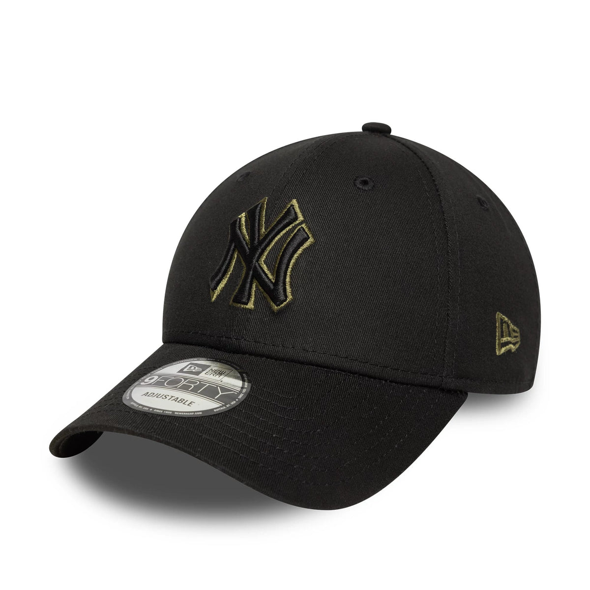 New York Yankees MLB Team Outline Black 9FORTY Adjustable Cap