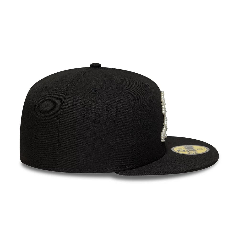 Oakland Athletics MLB Faux Pearl Black 59FIFTY Fitted Cap