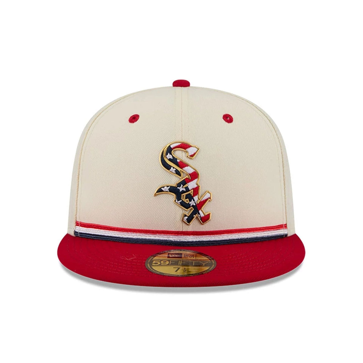 Chicago White Sox MLB 4th Of July 2026 Cream 59FIFTY Fitted Cap