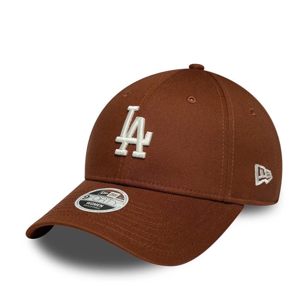 LA Dodgers Womens MLB League Essential Brown 9FORTY Adjustable Cap