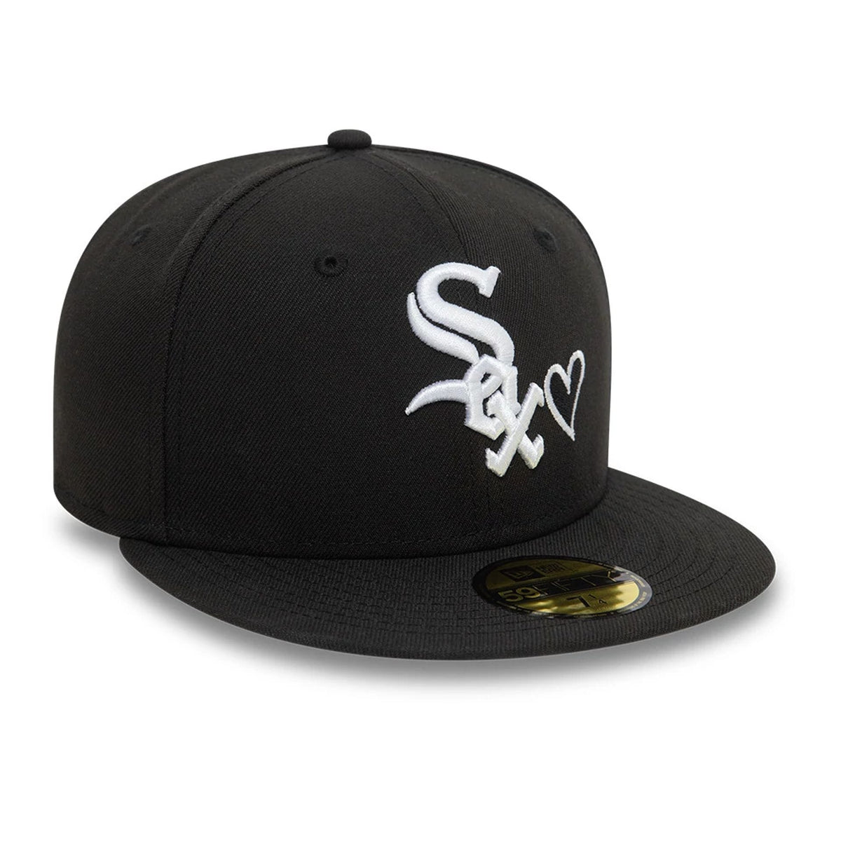 Chicago White Sox MLB Heart Icon Black 59FIFTY Fitted Cap