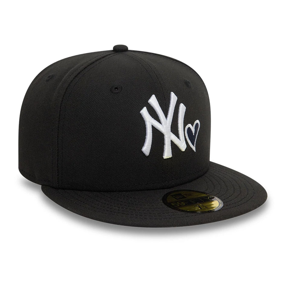 New York Yankees MLB Heart Icon Black 59FIFTY Fitted Cap