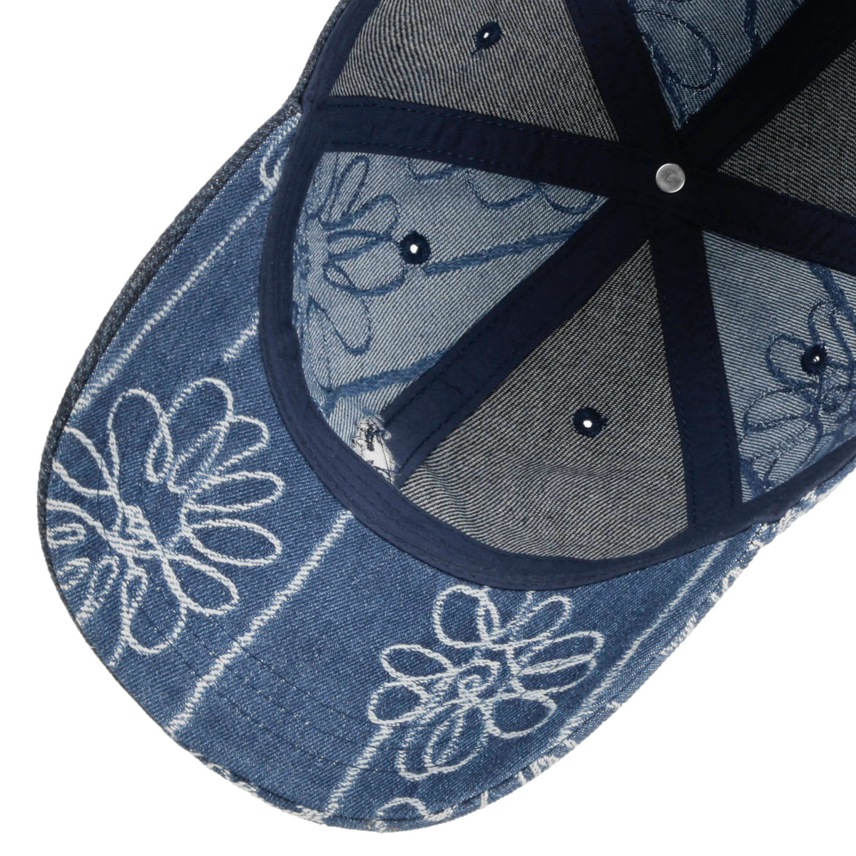 Denim Flower Mashup Cap
