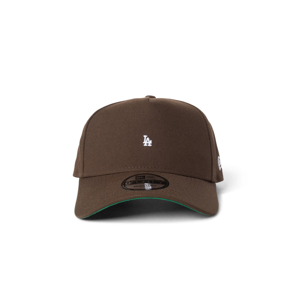 New Era Dodgers Super Micro Logo 9Forty A Frame Snapback Walnut